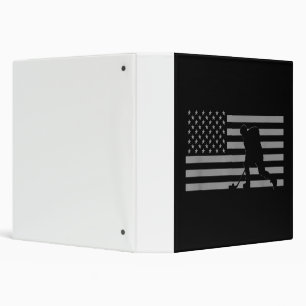 Hockey Player - American Flag Hockey Binder