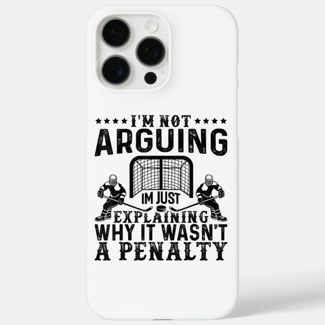 Hockey Player Arguing Gift Funny Hockey Case-Mate iPhone Case (Back)