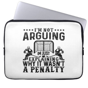 Hockey Player Arguing Gift Funny Hockey Laptop Sleeve