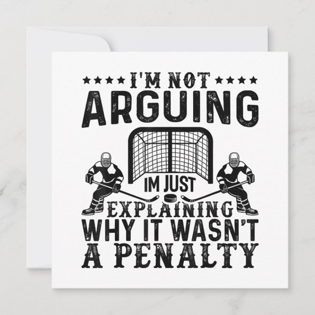 Hockey Player Arguing Gift Funny Hockey Save The Date (Front)