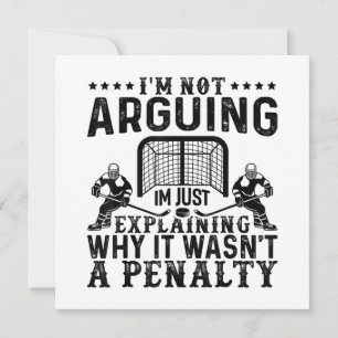 Hockey Player Arguing Gift Funny Hockey Thank You Card