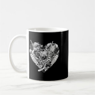 Hockey Player Equipment Heart Shape Love Coffee Mug