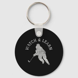Hockey Player Expertise Bragging Keychain