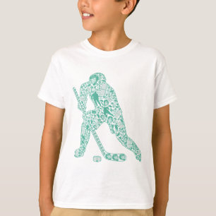 Hockey Player Fans Youth Ice Hockey Lover Men Kids T-Shirt