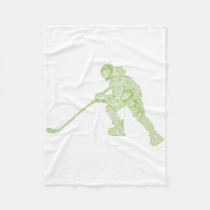 Hockey Player Fans Youth Ice Hockey Lover Women Ki Fleece Blanket