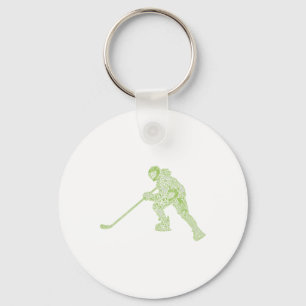 Hockey Player Fans Youth Ice Hockey Lover Women Ki Keychain