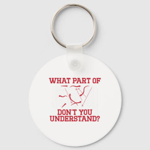Hockey Player Funny Rink Diagram Youth Ice Hockey Keychain