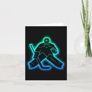 Hockey Player Goalkeeper Kids Men Boys Ice Hockey Card