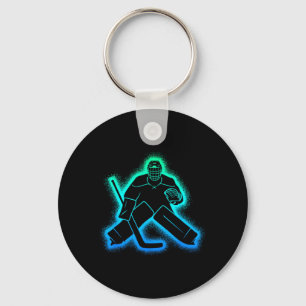 Hockey Player Goalkeeper Kids Men Boys Ice Hockey Keychain