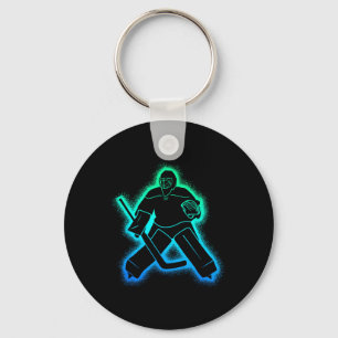 Hockey Player Goalkeeper Men Boys Ice Hockey Goali Keychain