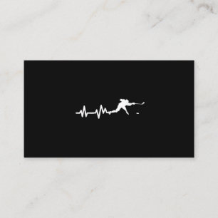 Hockey Player Heartbeat Ice Hockey Business Card