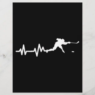 Hockey Player Heartbeat Ice Hockey Letterhead