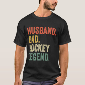 Hockey Player Husband Dad Hockey Legend Vintage  T-Shirt