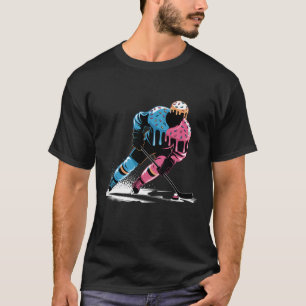 Hockey Player Ice Cream Drip Boys Youth Kids Men T-Shirt