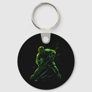 Hockey Player - Ice Hockey Athlete Sports  Keychain
