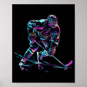 Hockey Player Ice Hockey Performance Poster