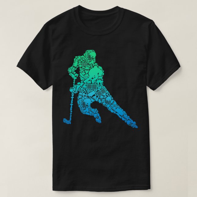 Hockey Player Ice Hockey Youth Men Kids Boys Long  T-Shirt (Design Front)