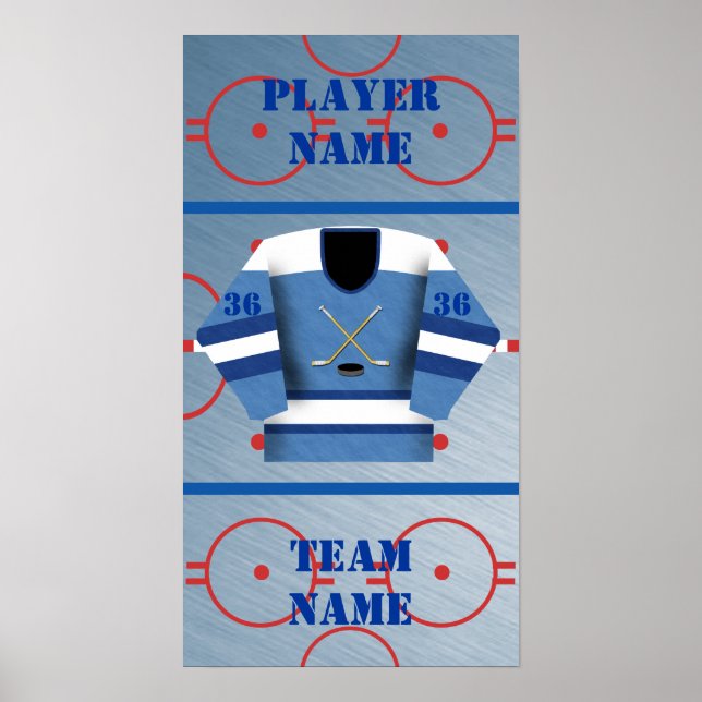 Hockey Player Jersey Poster (Front)