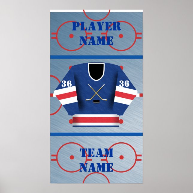 Hockey Player Jersey Poster (Front)