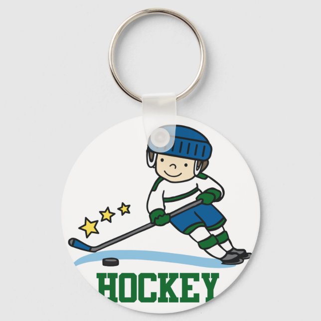 Hockey Player Keychain (Front)