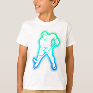 Hockey Player Kids Men Boys Ice Hockey T-Shirt