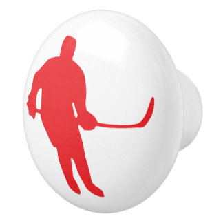 Hockey Player on drawer knob for dressers or other