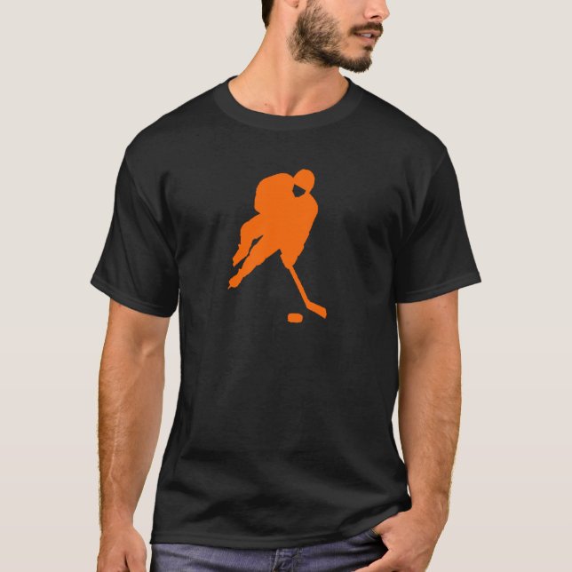 hockey player orange T-Shirt (Front)