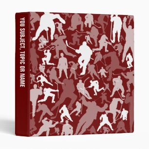 Hockey Player Pattern Binder