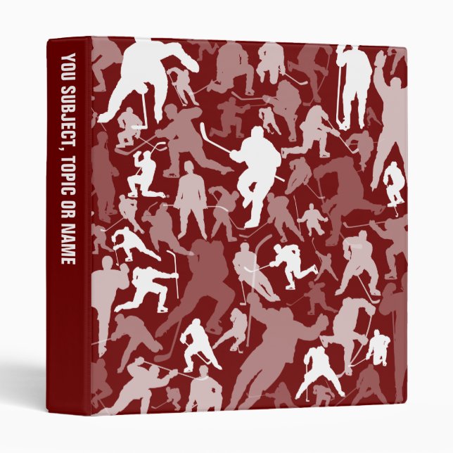 Hockey Player Pattern Binder (Front/Spine)