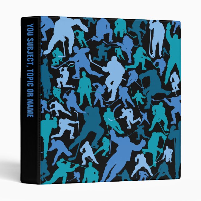 Hockey Player Pattern Binder (Front/Spine)