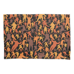 Hockey Player Pattern Pillow Case