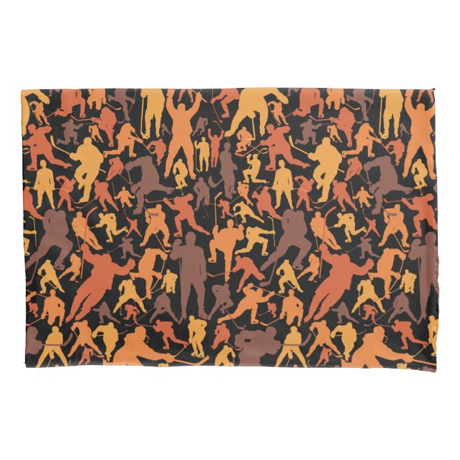 Hockey Player Pattern Pillow Case (Front)