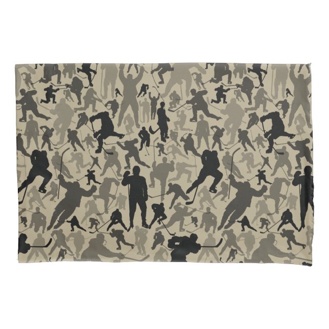 Hockey Player Pattern Pillow Case (Front)