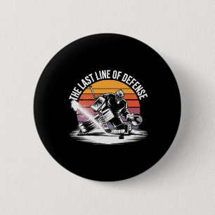 Hockey Player Penalty Box Hockey Goalkeeper 2 Inch Round Button