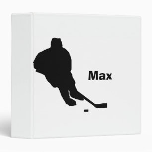 "Hockey Player" Personalized 3-Ring Binder