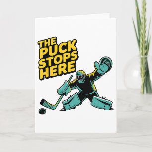 Hockey Player Puck Penalty Box Hockey Goalkeeper Card