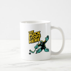 Hockey Player Puck Penalty Box Hockey Goalkeeper  Coffee Mug