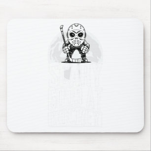 Hockey Player Scary Sports Lover Ice Hockey Hallow Mouse Pad