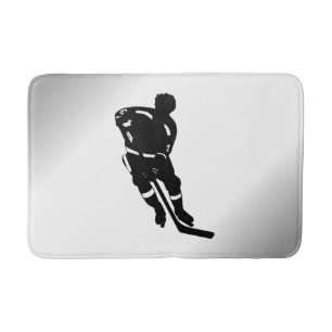 Hockey Player Sport Design Bath Mat