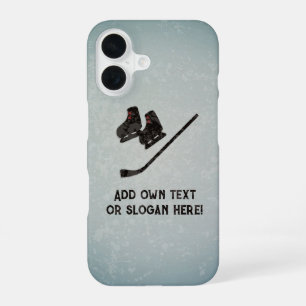 Hockey Player - Sport Skates & Stick - add slogan iPhone 16 Case