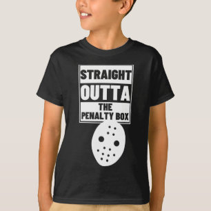 Hockey Player Straight Outta Penalty Box Funny Ice T-Shirt