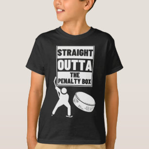 Hockey Player Straight Outta Penalty Box Funny Ice T-Shirt
