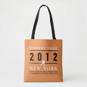 Hockey Player Tote Bag