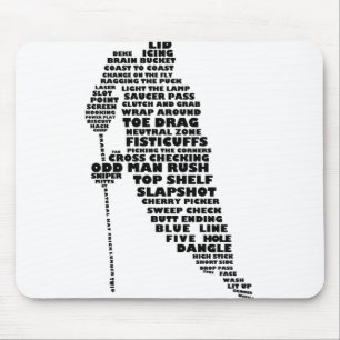Hockey Player Tygraphy Art  Mouse Pad