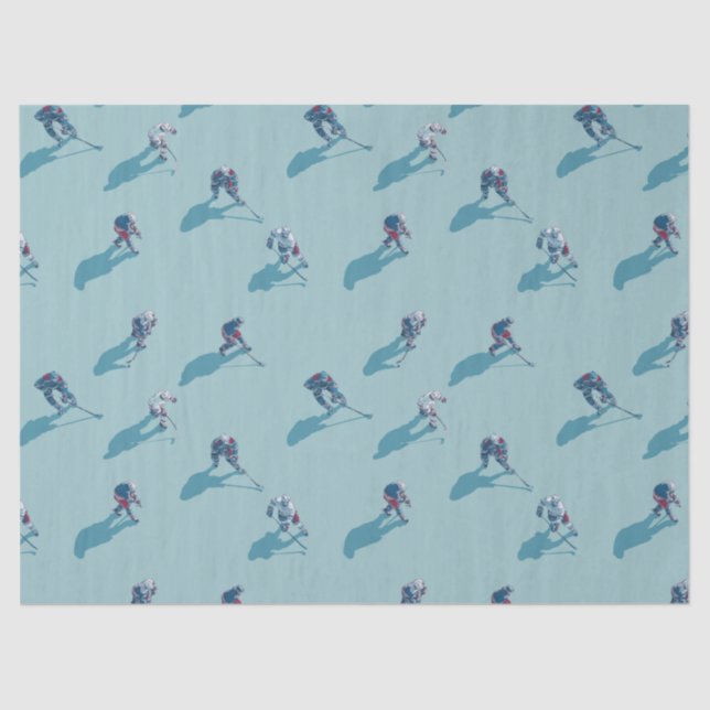 Hockey players on ice tissue paper (Front)
