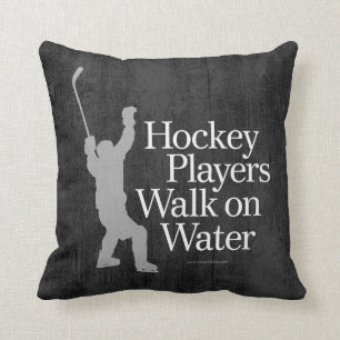 Hockey Players Walk On Water Throw Pillow