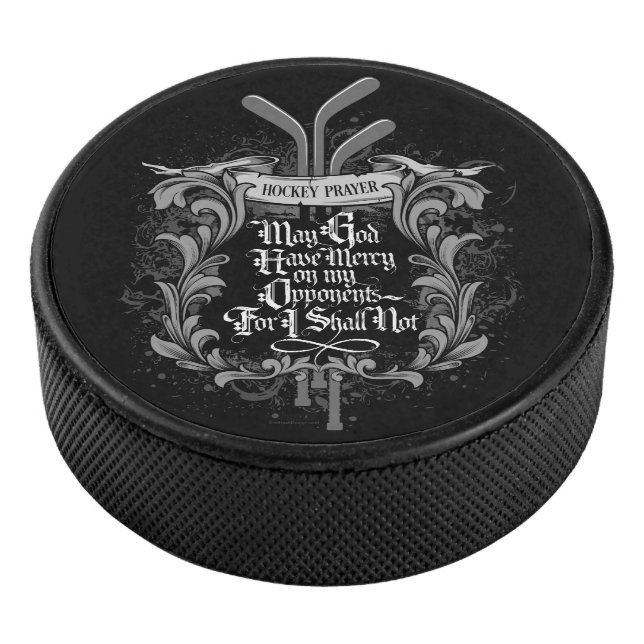 Hockey Prayer Hockey Puck (3/4)