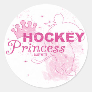 Hockey Princess Classic Round Sticker