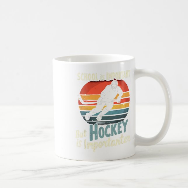 Hockey Priority Over School Funny  Coffee Mug (Right)