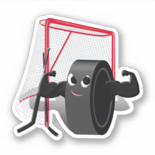 Hockey Puck and Goal Net Sports